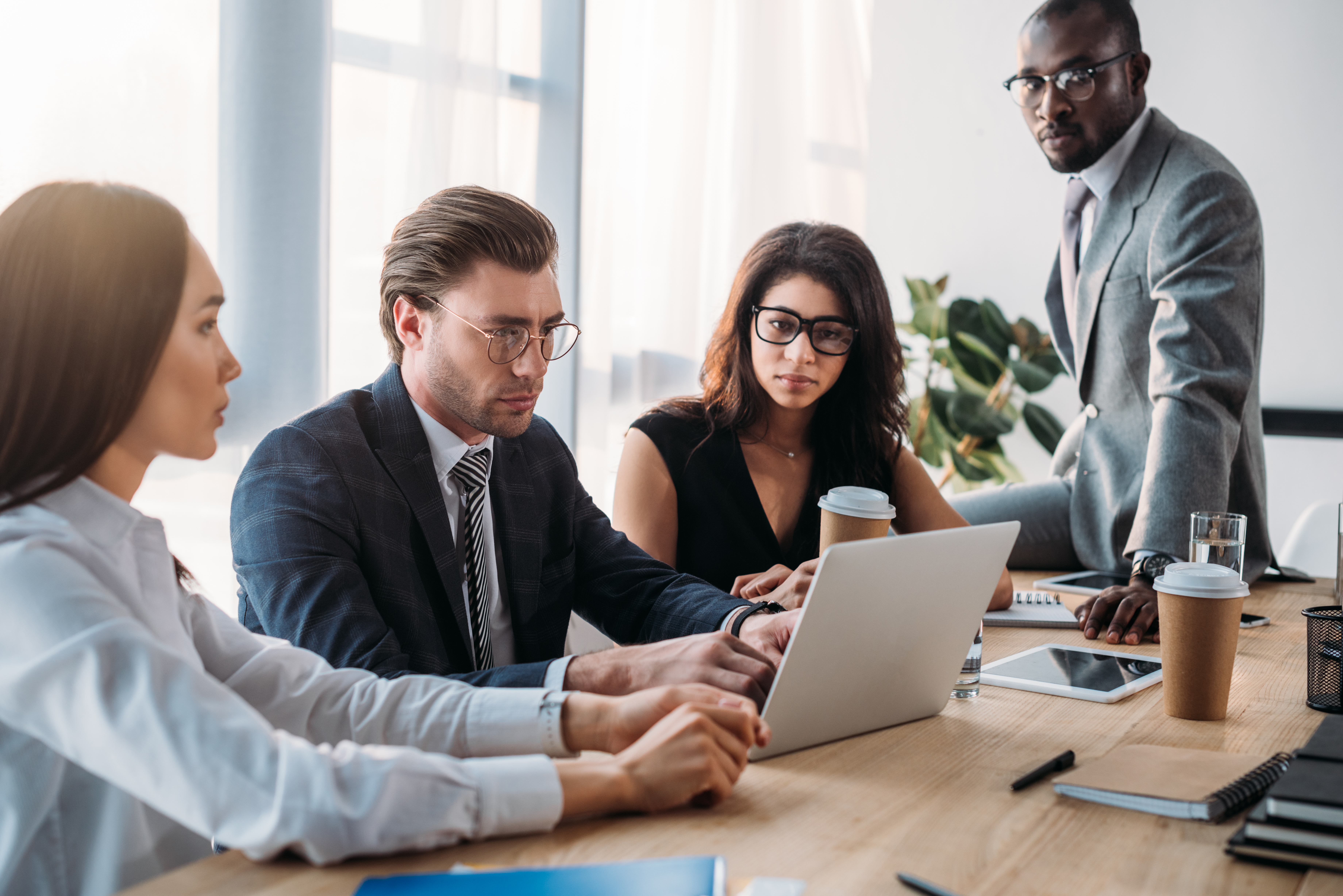 Diverse Team of Lawyers in a Meeting